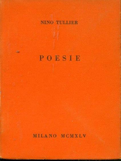 Poesie 1942-1943 - Nino Tullier - copertina