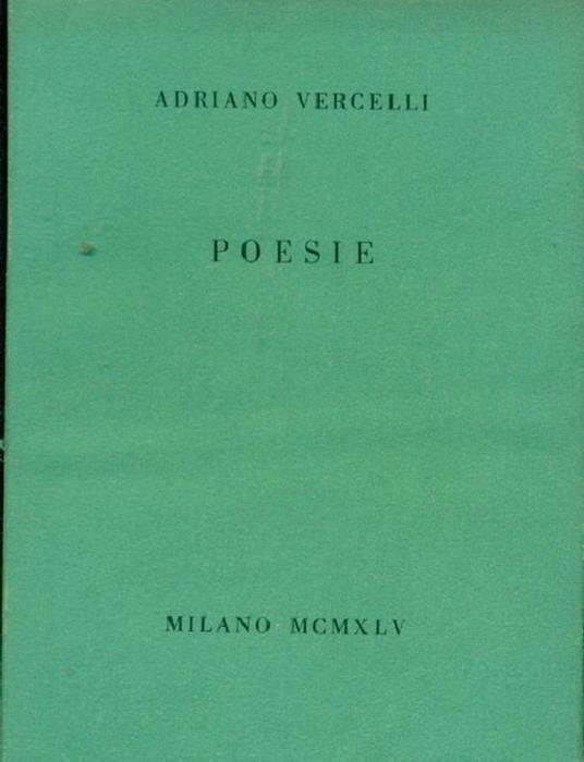 Poesie - Adriano Vercelli - copertina