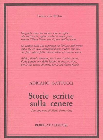 Storie scritte sulla cenere - Adriano Gattucci - copertina