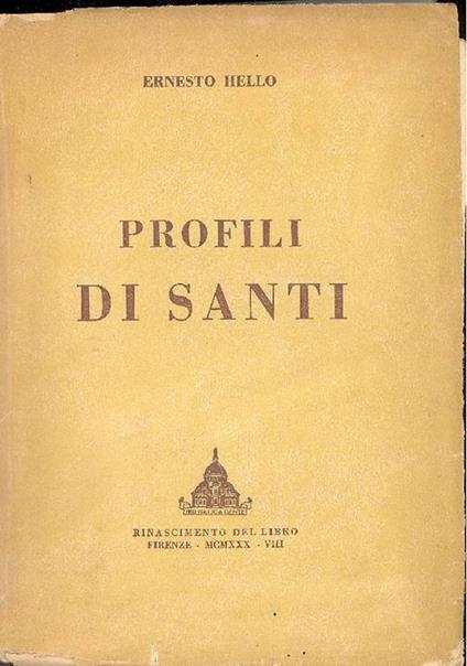 Profili di santi - Ernesto Hello - copertina