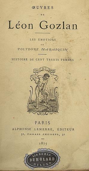 Les émotions de Polydore Marasquin - Léon Gozlan - copertina