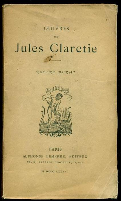 Robert Burat - Jules Claretie - copertina