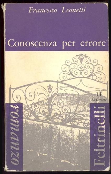 Conoscenza per errore - Francesco Leonetti - copertina