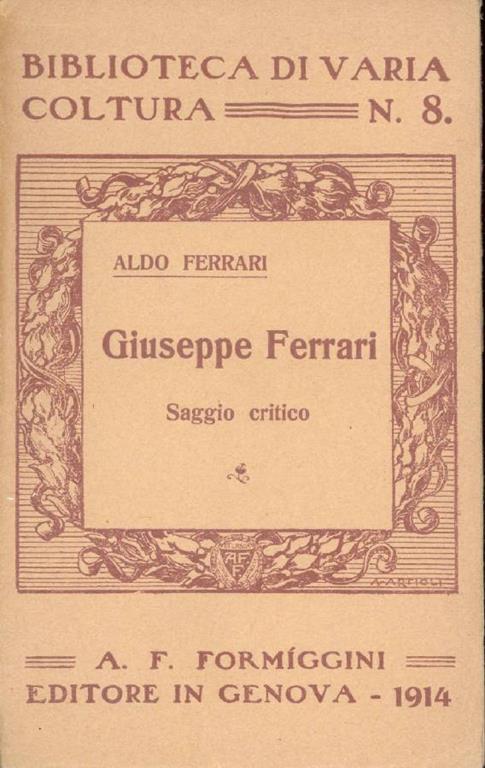 Giuseppe Ferrari - Aldo Ferrari - copertina