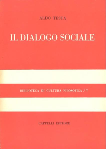 Il dialogo sociale - Aldo Testa - copertina