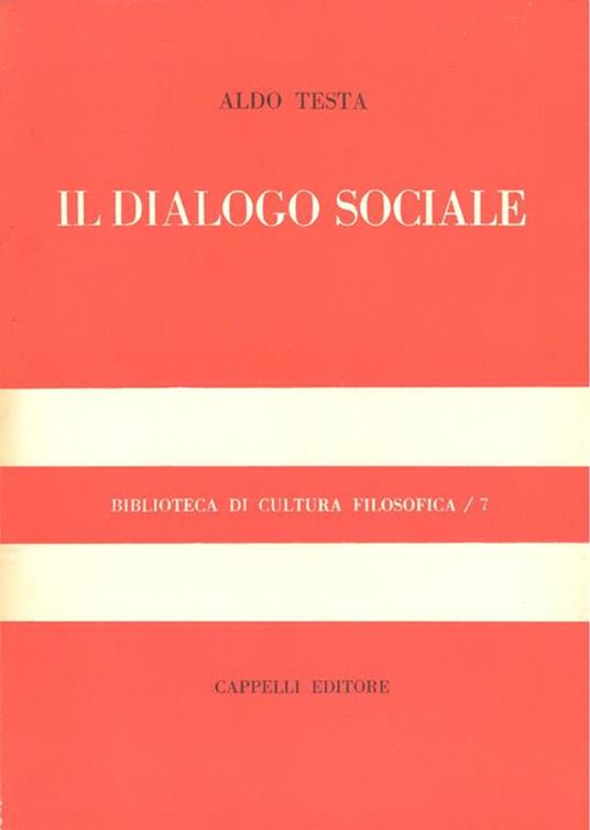 Il dialogo sociale - Aldo Testa - copertina