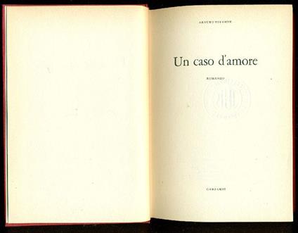 Un caso d'amore - Arturo Vivante - copertina