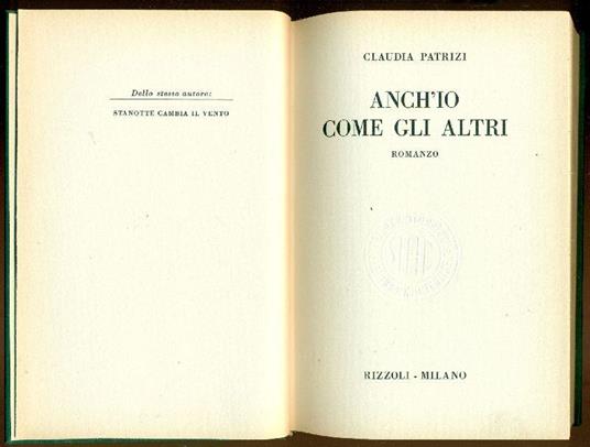 Anch'io come gli altri - Claudia Patrizi - copertina