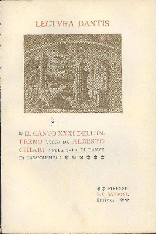 Il canto XXXI dell'Inferno - Alberto Chiari - copertina