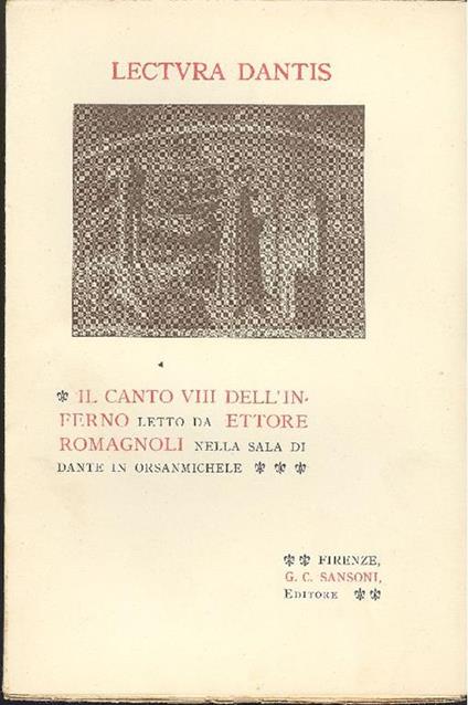 Il canto VIII dell'Inferno - Ettore Romagnoli - copertina