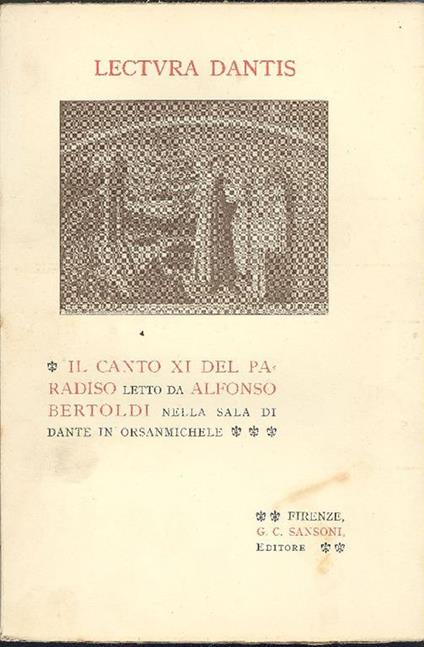 Il canto XI del Paradiso - Alonso Bertoldi - copertina