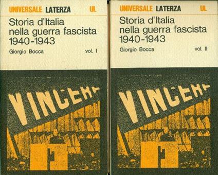 Storia d'Italia nella guerra fascista 1940-1943 - Giorgio Bocca - copertina