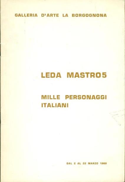 Mille personaggi italiani - Leda Mastrocinque - copertina