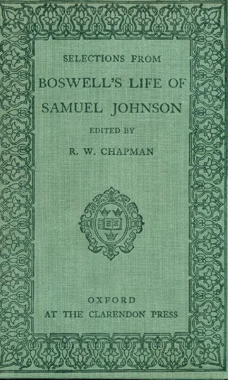 Selections from Boswell's life of Samuel Johnson - James Boswell - copertina