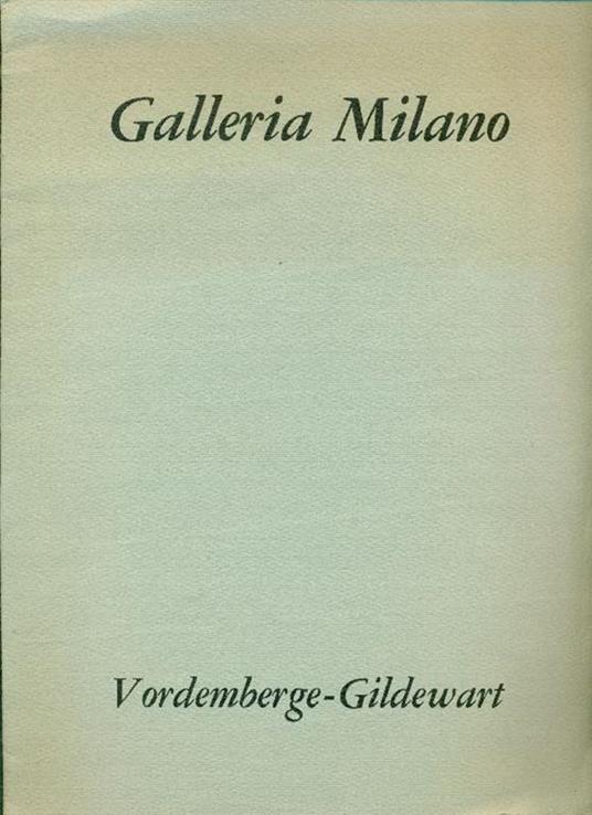 Vordemberge-Gildewart - Friedrich Vordemberge-Gildewart - copertina