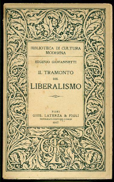 Il tramonto del liberalismo - Eugenio Giovannetti - copertina