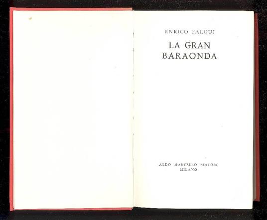 La gran baraonda - Enrico Falqui - copertina