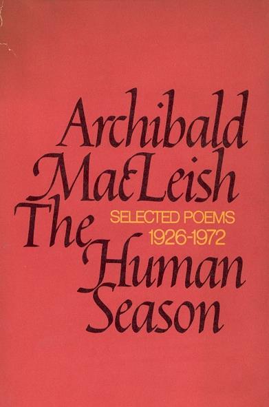 The human season - Achibald MacLeish - copertina