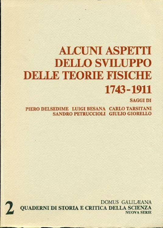 Alcuni aspetti dello sviluppo delle teorie fisiche 1743. 1911 - Ludovico Geymonat - copertina