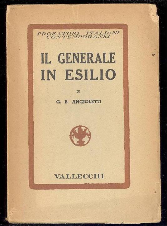 Il generale in esilio - G. Battista Angioletti - copertina