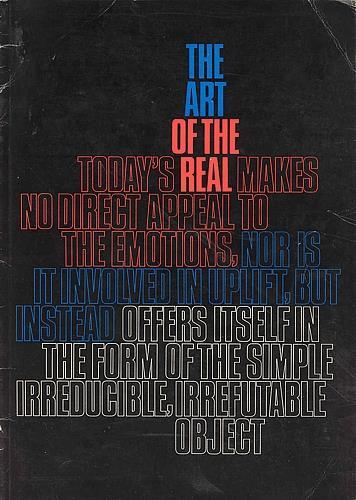 The art of the real. An aspect of American Painting and Sculpture 1948-1968 - E. C. Goossen - copertina