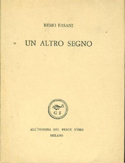 Un altro segno - Remo Fasani - copertina