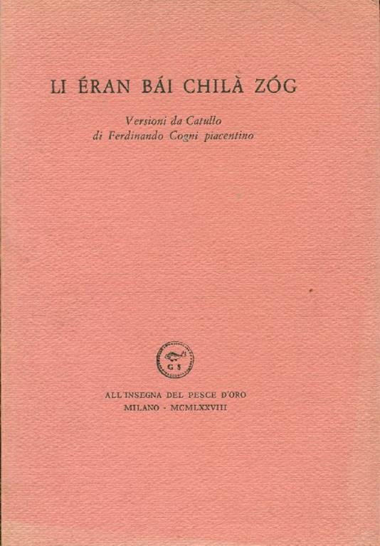 Li éran bai chilà zog - Ferdinando Cogni - copertina