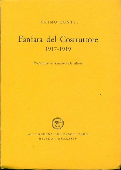 Fanfara del costruttore 1917-1919 - Primo Conti - copertina