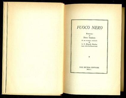 Fuoco nero - Peter Lanham - copertina