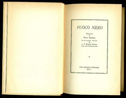 Fuoco nero - Peter Lanham - copertina