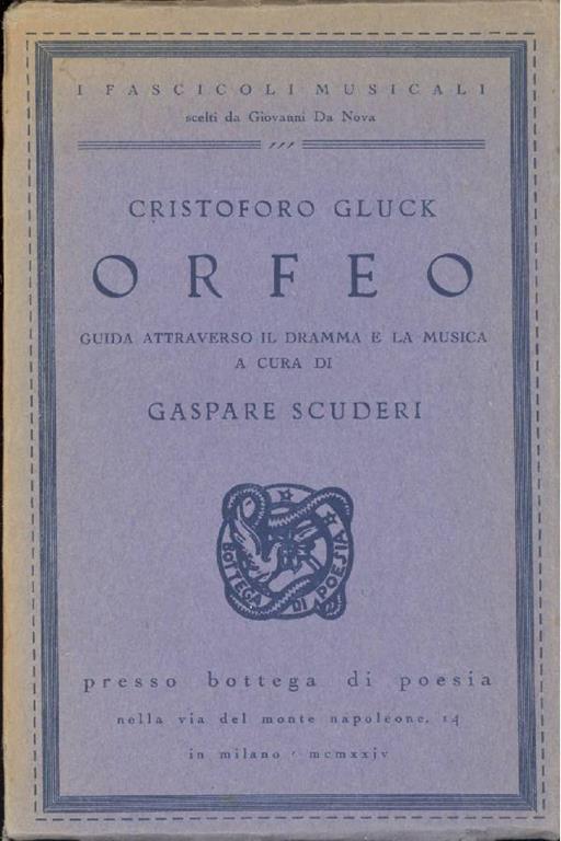 Orfeo - Christoph W. Gluck - copertina