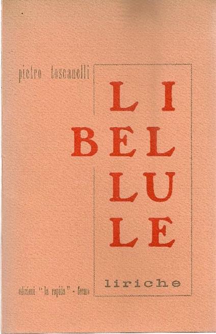 Libellule - Pietro Toscanelli - copertina