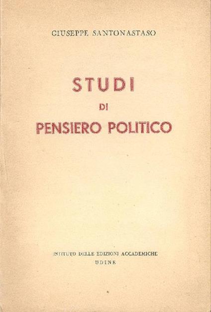 Studi di pensiero politico - Giuseppe Santonastaso - copertina