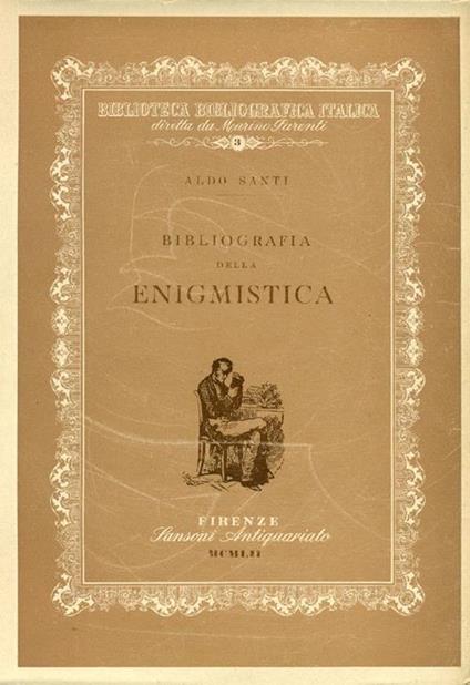 Bibliografia della enigmistica - Aldo Santi - copertina