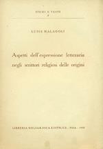 Aspetti dell'espressione letteraria negli scrittori religiosi delle origini