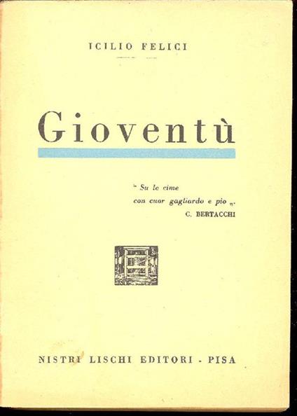 Gioventù - Icilio Felici - copertina