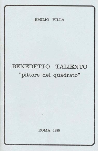 Taliento ''pittore del quadratò' - Emilio Villa - copertina