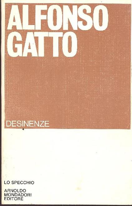 Desinenze - Alfonso Gatto - copertina