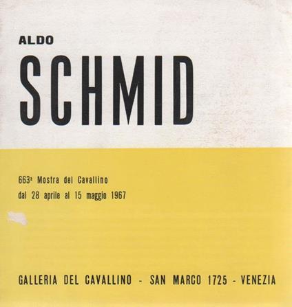 Aldo Schmid - Aldo Schmid - copertina