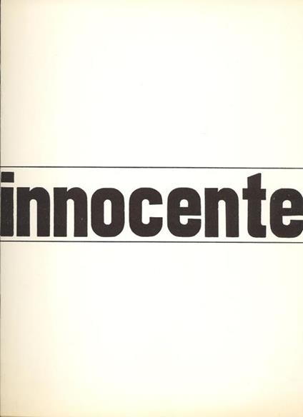 Innocente - Ettore Innocente - copertina