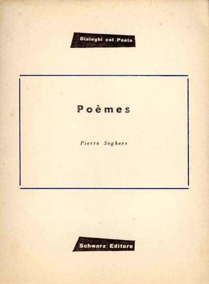 Poèmes - Pierre Seghers - copertina