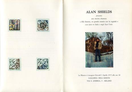 Alan Shields. Galleria dell'Ariete 1975 - Alan Shields - copertina