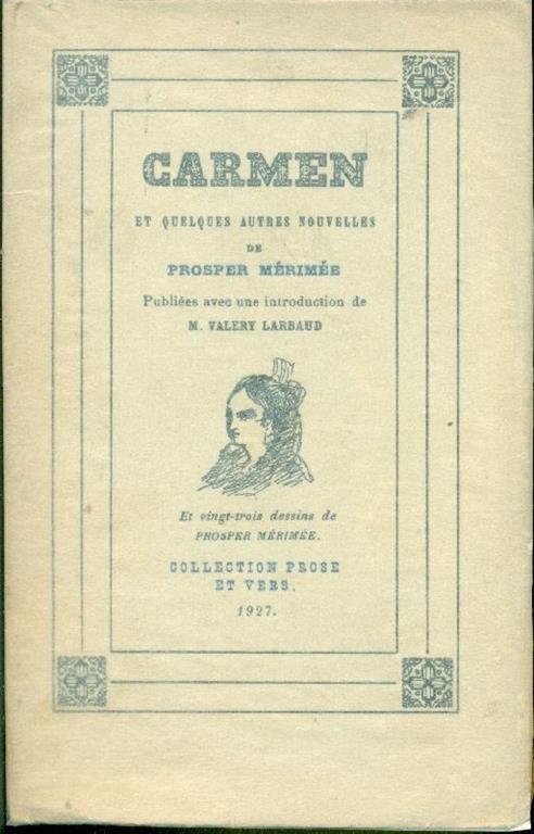 Carmen et quelque autres nouvelles - Prosper Mérimée - copertina