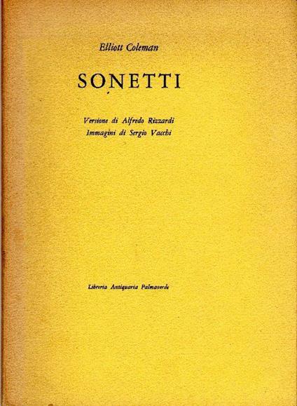 Sonetti - Elliott Coleman - copertina