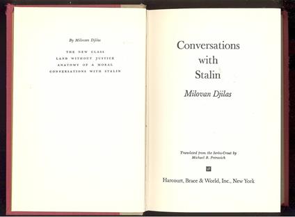 Conversation with Stalin - Milovan Djilas - copertina