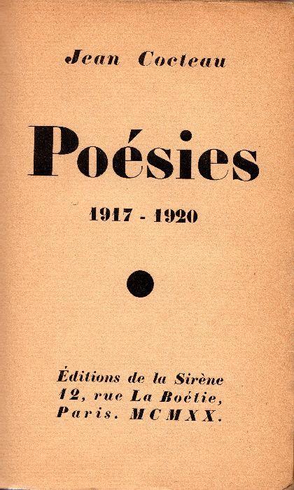 Poésies 1917-1920 - Jean Cocteau - copertina