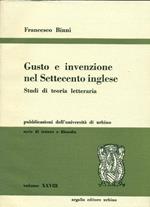 Gusto e invenzione nel Settecento inglese. Studi di teoria letteraria