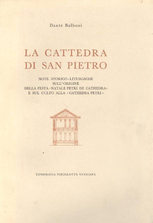 La cattedra di San Pietro - Dante Balboni - copertina