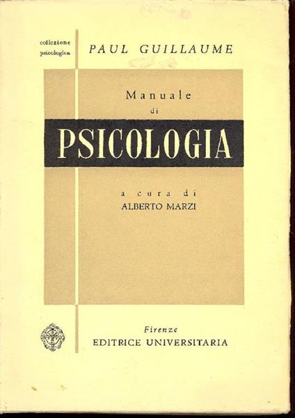 Manuale di psicologia - Paul Guillaume - copertina