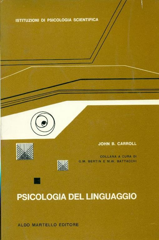Psicologia del linguaggio - John B. Carroll - copertina